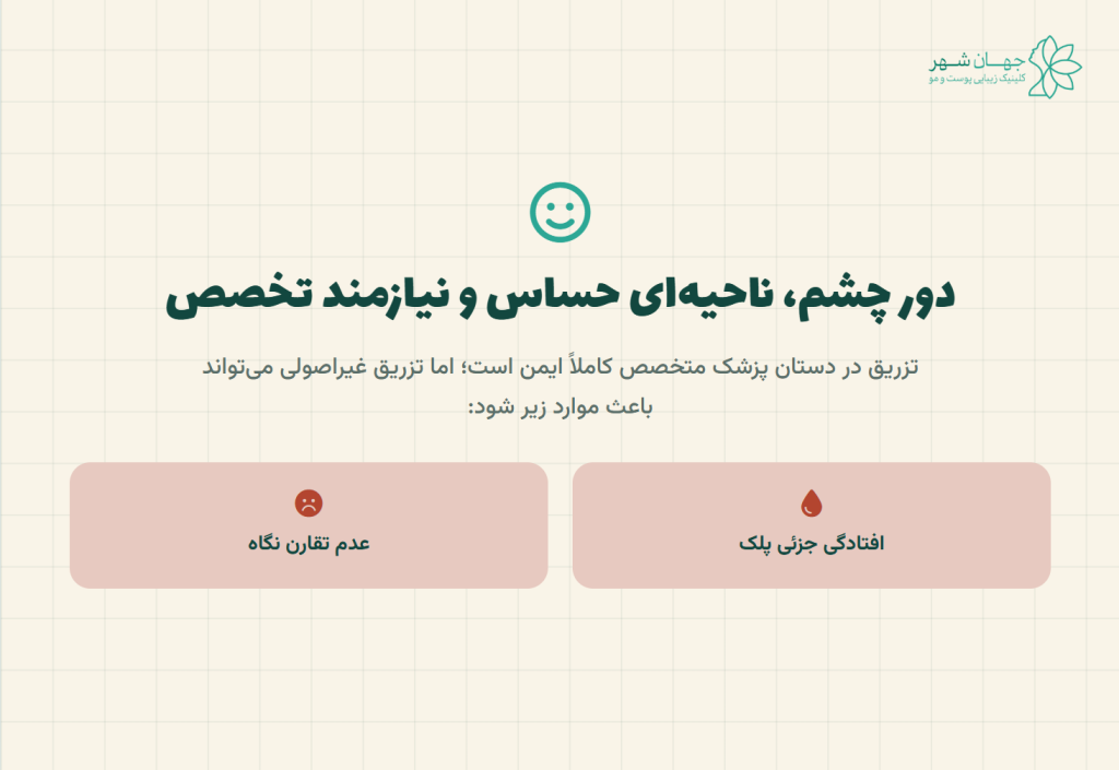 آیا بوتاکس دور چشم ضرر دارد